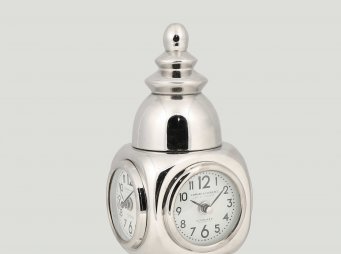 AK.IV0304 Silver Metal Kp Saat 12*12*26 cm